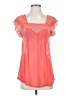 isato 100% Viscose Orange Short Sleeve Blouse Size XS - photo 1
