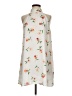 Lush 100% Polyester Print Ivory Casual Dress Size S - photo 1