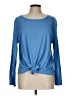 Ruby Rd. Blue Long Sleeve Top Size L - photo 1