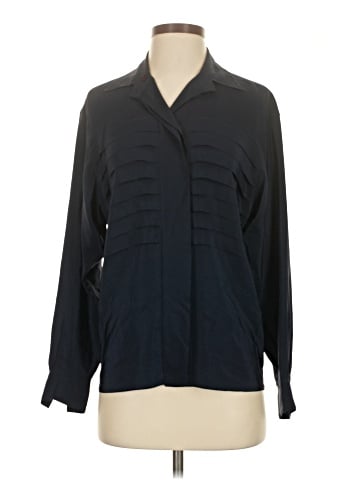 Linda Allard Ellen Tracy Long Sleeve Silk Top (view 1)