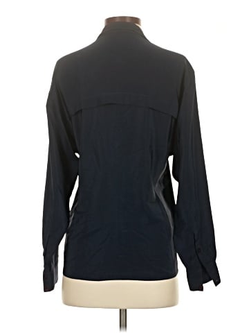 Linda Allard Ellen Tracy Long Sleeve Silk Top (view 2)