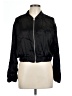 Zara 100% Viscose Solid Black Track Jacket Size L - photo 1
