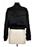 Zara 100% Viscose Solid Black Track Jacket Size L - photo 2
