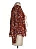 Ann Taylor 100% Polyester Burgundy Long Sleeve Blouse Size XS - photo 4