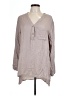 Umgee Gray Tan Long Sleeve Henley Size L - photo 1