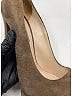 Prada Gray Tan Suede Platform Pumps Size EU 39 1/2 - photo 5