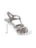 Diane von Furstenberg Metallic Silver Gold Sandals Size 7 1/2 - photo 1