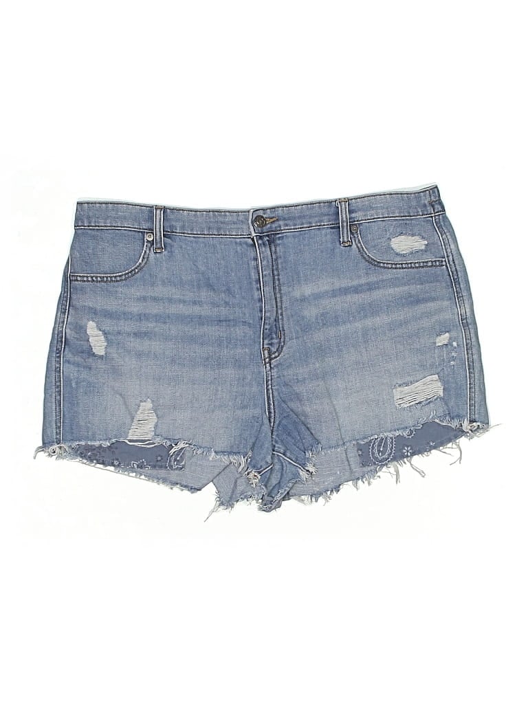 Pre-owned Aerie Denim Shorts In Blue