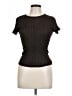 FRAME Tweed Black Short Sleeve Turtleneck Size L - photo 1