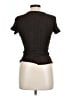 FRAME Tweed Black Short Sleeve Turtleneck Size L - photo 2