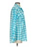 MICHAEL Michael Kors Checkered-gingham Blue Long Sleeve Button-Down Shirt Size XS - photo 4