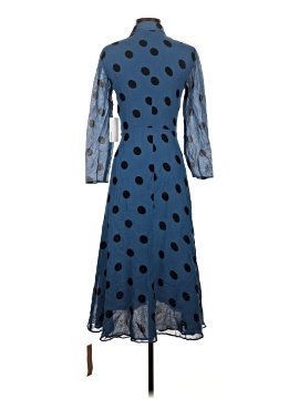 reformation blue polka dot dress Reformation