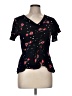 Blue Rain 100% Viscose Black Short Sleeve Blouse Size M - photo 1