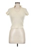 Jolie Ivory Short Sleeve Top Size M - photo 1
