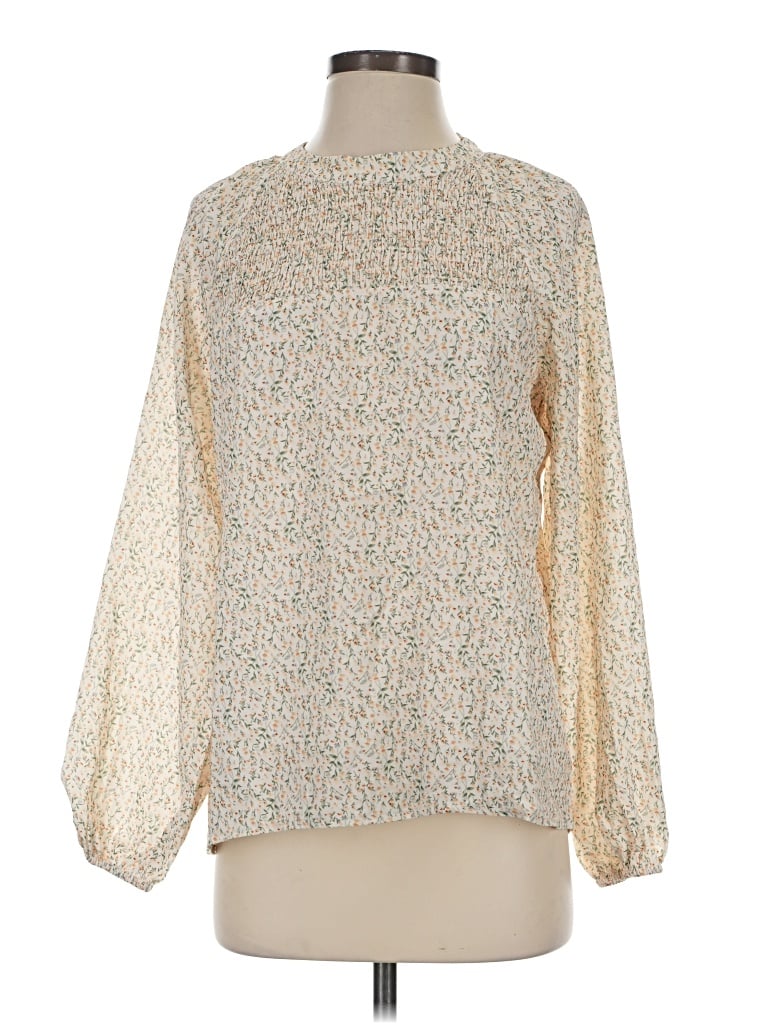 Pre-owned Hayden Long Sleeve Blouse In Ivory