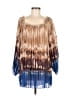 Kaelyn-Max 100% Polyester Brown 3/4 Sleeve Blouse Size L - photo 1