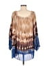 Kaelyn-Max 100% Polyester Brown 3/4 Sleeve Blouse Size L - photo 2