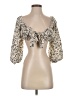 Blush 100% Polyester Ivory 3/4 Sleeve Blouse Size S - photo 1