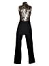 Vince Camuto Animal Print Black Jumpsuit Size 4 - photo 2