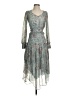 LoveShackFancy 100% Viscose Paisley Gray Cocktail Dress Size P (petite) - photo 1
