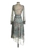 LoveShackFancy 100% Viscose Paisley Gray Cocktail Dress Size P (petite) - photo 2