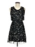 Sweet Storm 100% Polyester Print Black Cocktail Dress Size M - photo 1