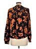 Unbranded 100% Polyester Floral Orange Long Sleeve Blouse Size L - photo 2