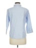 L.L.Bean 100% Cotton Stripes Blue 3/4 Sleeve Button-Down Shirt Size M - photo 2