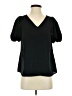 LC Lauren Conrad 100% Polyester Black Short Sleeve Blouse Size XS - photo 1