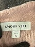 Amour Vert 100% Merino Wool Solid Pink Wool Pullover Sweater Size S - photo 7