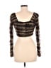 Zara Brown 3/4 Sleeve Top Size M - photo 2