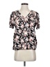 P.S. Kate 100% Rayon Black Short Sleeve Blouse Size M - photo 1