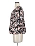 P.S. Kate 100% Rayon Black Short Sleeve Blouse Size M - photo 5