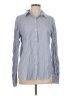 Tibi 100% Cotton Stripes Gray Long Sleeve Button-Down Shirt Size 10 - photo 1