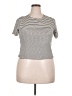 Marled Stripes Ivory Short Sleeve Turtleneck Size XL - photo 1
