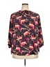 Torrid Floral Black 3/4 Sleeve Blouse Size 2X Plus (2) - photo 1