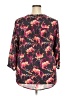 Torrid Floral Black 3/4 Sleeve Blouse Size 2X Plus (2) - photo 2