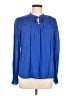 Ann Taylor LOFT 100% Rayon Blue Long Sleeve Blouse Size M - photo 1