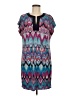 Laundry by Shelli Segal Print Blue Casual Dress Size M - photo 1