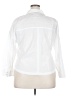 Zara White 3/4 Sleeve Button-Down Shirt Size L - photo 2