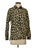 Zara Animal Print Gold Long Sleeve Blouse Size S - photo 1
