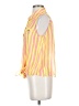 Moon Collection Stripes Yellow Sleeveless Button-Down Shirt Size XS (estimated) - photo 5
