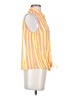 Moon Collection Stripes Yellow Sleeveless Button-Down Shirt Size XS (estimated) - photo 4