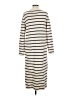 Unbranded Stripes Ivory Casual Dress Size M - photo 2