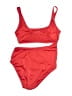 Kona Sol Solid Red Two Piece Swimsuit Size L - photo 2