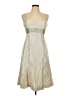 Badgley Mischka Metallic Silver Cocktail Dress Size 10 - photo 1