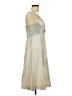 Badgley Mischka Metallic Silver Cocktail Dress Size 10 - photo 4