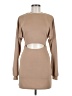 Shein Solid Tan Casual Dress Size 6 - photo 1