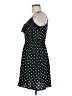 Elle 100% Rayon Polka Dots Black Casual Dress Size M - photo 5