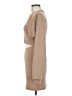 Shein Solid Tan Casual Dress Size 6 - photo 5